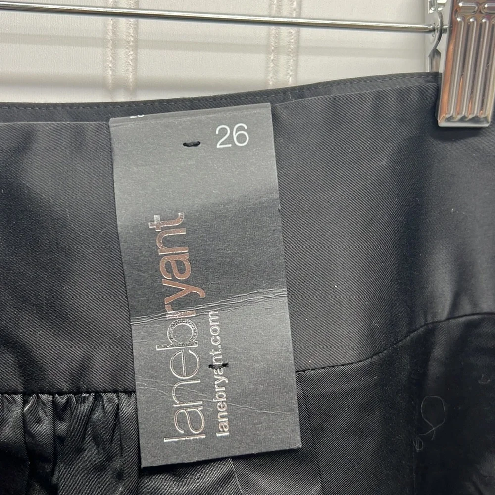 NWT Lane Bryant‎ Black A Line Mini Skirt Sz 26